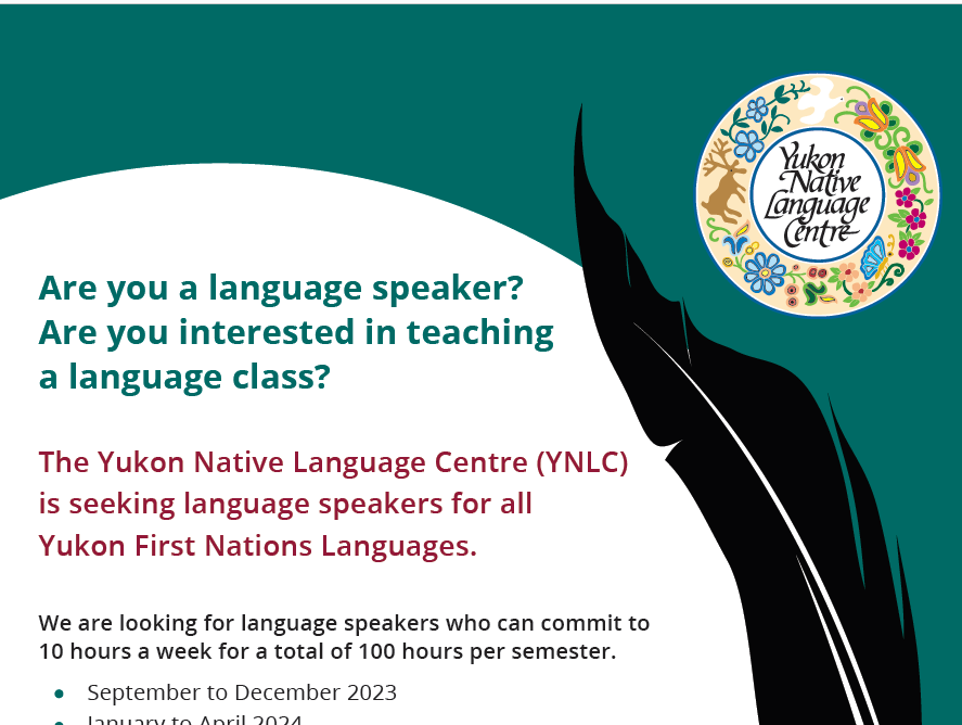 Call for Language Teachers Yukon Native Language Centre