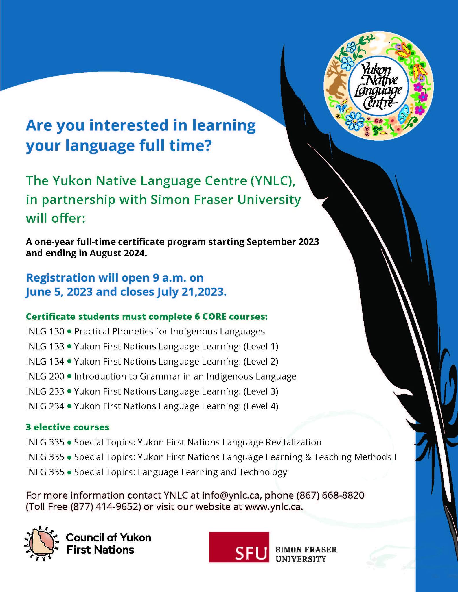 Registration Open – Indigenous Language Proficiency Program - Yukon Native  Language Centre