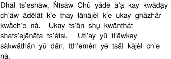 Southern Tutchone Text